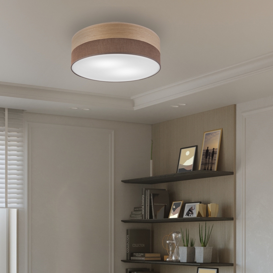 Stropné svietidlo SIRJA WOOD 2xE27/15W/230V pr. 45 cm hnedá/dub