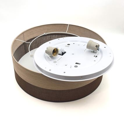 Stropné svietidlo SIRJA WOOD 2xE27/15W/230V pr. 45 cm hnedá/dub