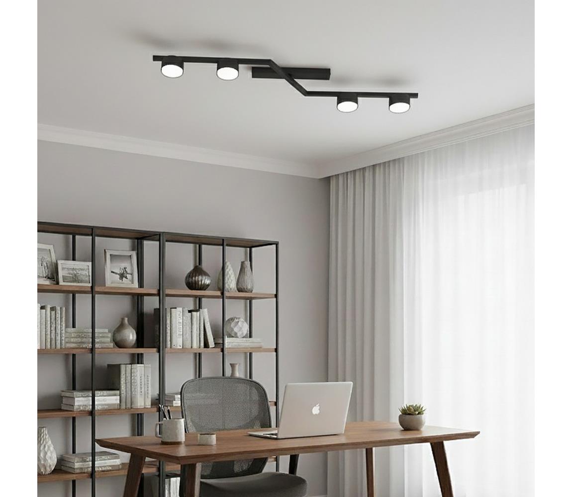 EMIBIG Stropné svietidlo SKAN 4xGX53/12W/230V čierne 1574/4