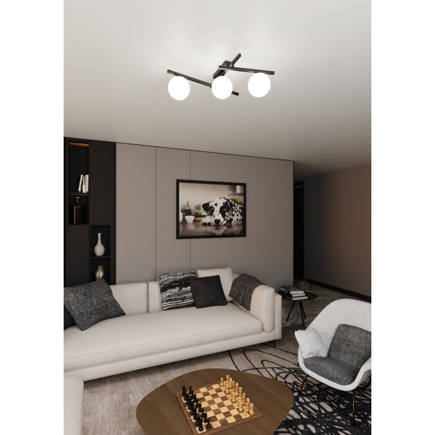 Stropné svietidlo SMART 3xE14/10W/230V čierna/biela