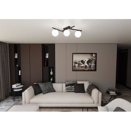 Stropné svietidlo SMART 3xE14/10W/230V čierna/biela