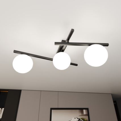 Stropné svietidlo SMART 3xE14/10W/230V čierna/biela