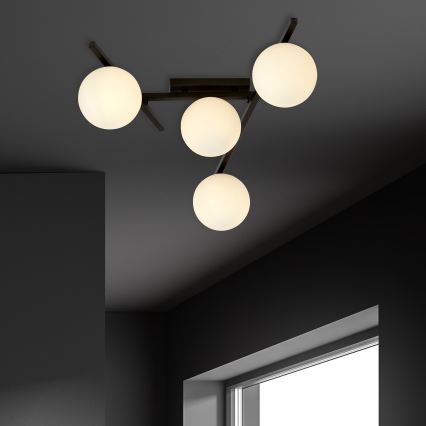 Stropné svietidlo SMART 4xE14/10W/230V čierna/biela