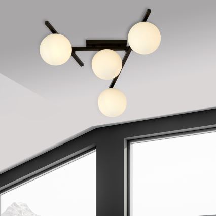 Stropné svietidlo SMART 4xE14/10W/230V čierna/biela