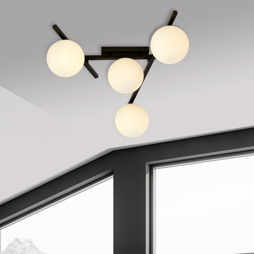 Stropné svietidlo SMART 4xE14/10W/230V čierna/biela