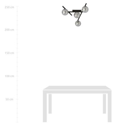 Stropné svietidlo SMART 4xE14/10W/230V čierna/šedá