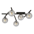 Stropné svietidlo SMART 5xE14/10W/230V čierna/šedá