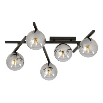 Stropné svietidlo SMART 5xE14/10W/230V čierna/šedá