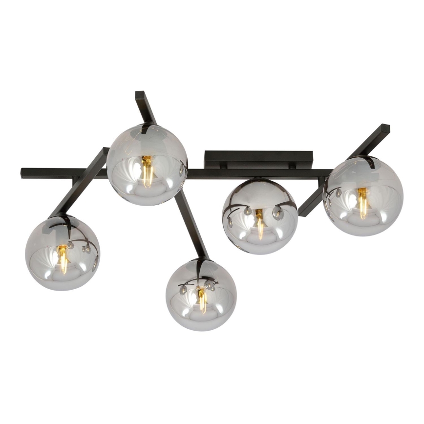 Stropné svietidlo SMART 5xE14/10W/230V čierna/šedá