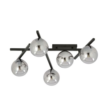 Stropné svietidlo SMART 5xE14/10W/230V čierna/šedá