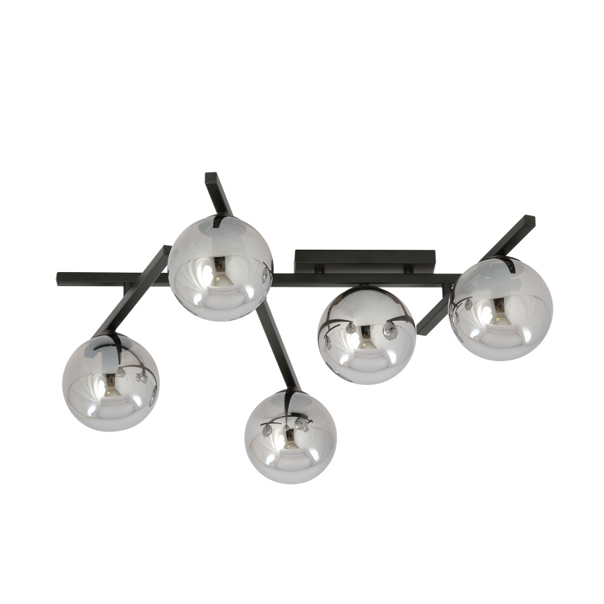 Stropné svietidlo SMART 5xE14/10W/230V čierna/šedá