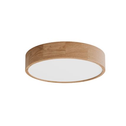 Stropné svietidlo so senzorom CLEO 4xE27/24W/230V, priemer 47,5 cm, dub