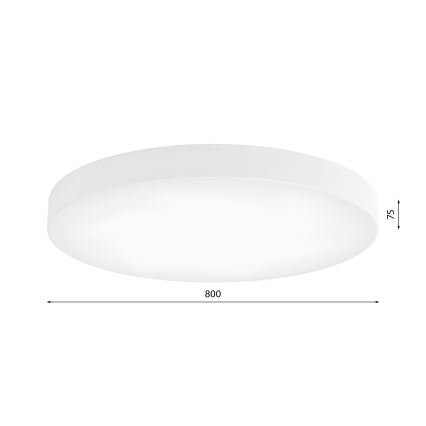 Stropné svietidlo so senzorom CLEO 6xE27/24W/230V pr. 80 cm biela