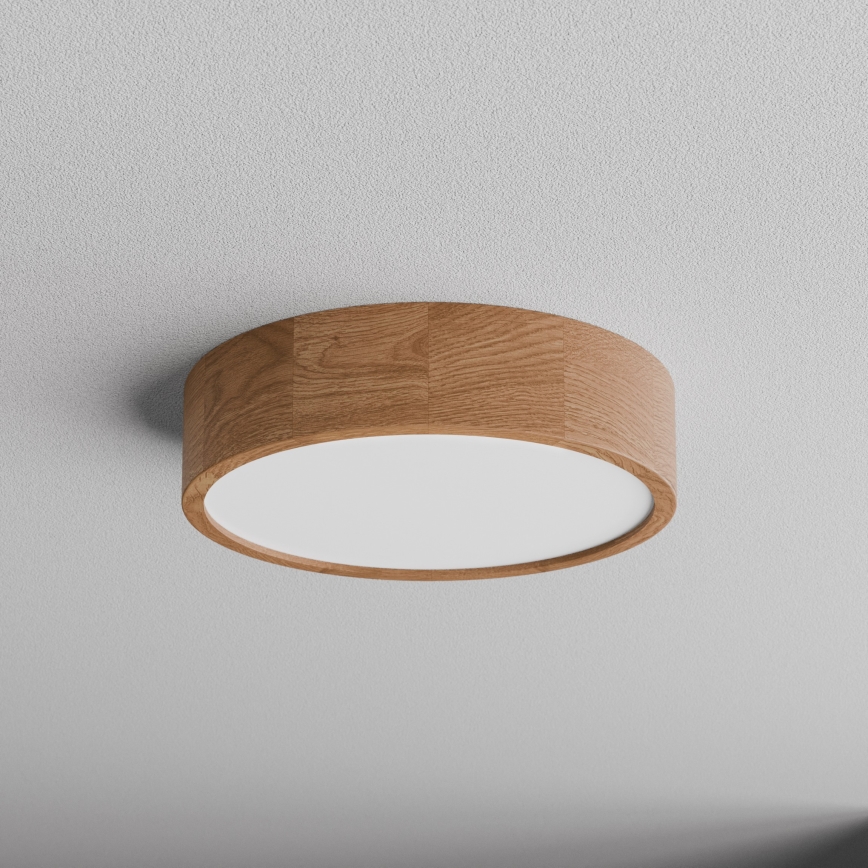 Stropné svietidlo so snímačom CLEO 3xE27/24W/230V priemer 37,5 cm dub
