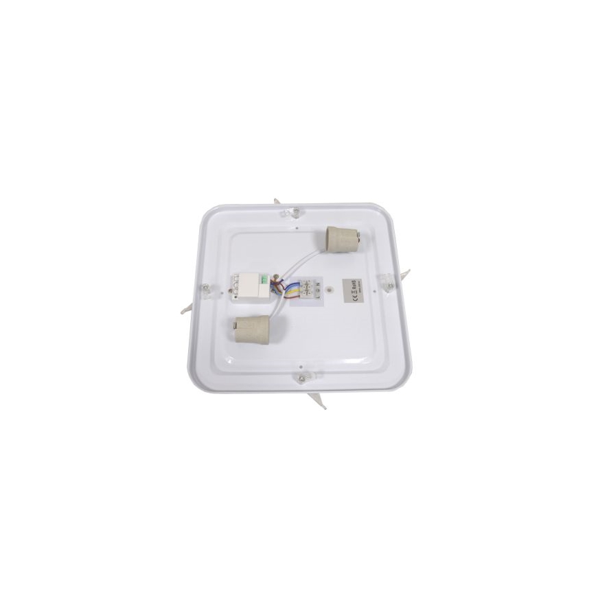 Stropné svietidlo so snímačom WILTON 2xE27/60W/230V 33x33 cm antracit