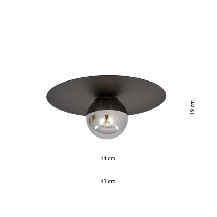 Stropné svietidlo SOLAR 1xE14/10W/230V čierna/šedá