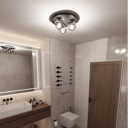 Stropné svietidlo SOLAR 3xE14/10W/230V čierna/šedá