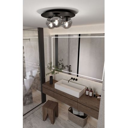 Stropné svietidlo SOLAR 3xE14/10W/230V čierna/šedá
