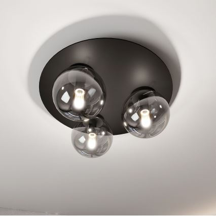 Stropné svietidlo SOLAR 3xE14/10W/230V čierna/šedá