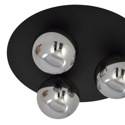 Stropné svietidlo SOLAR 3xE14/10W/230V čierna/šedá