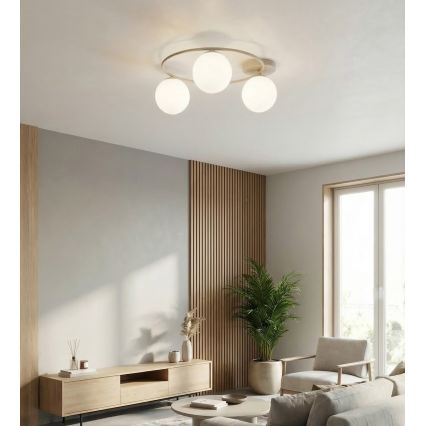 Stropné svietidlo SOPRA 3xE14/10W/230V béžová/biela