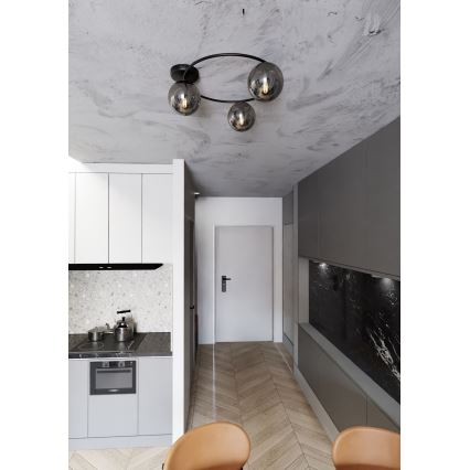 Stropné svietidlo SOPRA 3xE14/10W/230V čierna