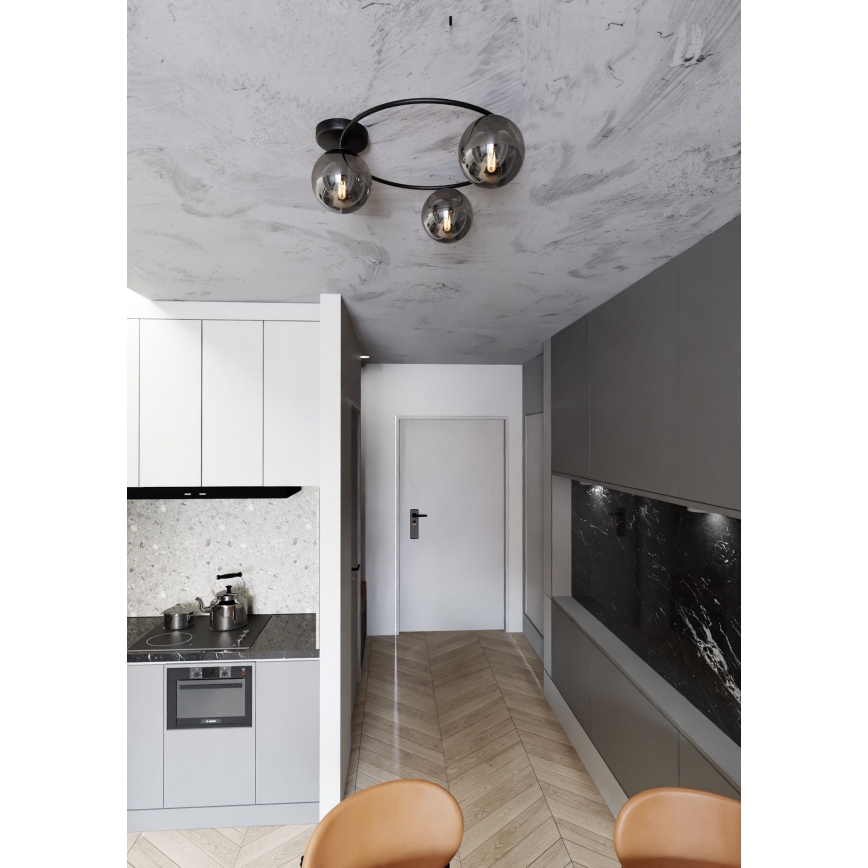 Stropné svietidlo SOPRA 3xE14/10W/230V čierna