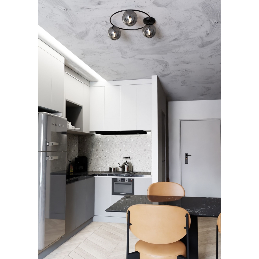 Stropné svietidlo SOPRA 3xE14/10W/230V čierna