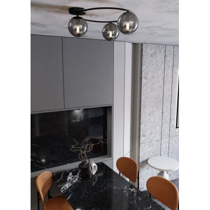 Stropné svietidlo SOPRA 3xE14/10W/230V čierna