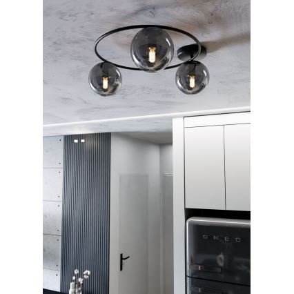 Stropné svietidlo SOPRA 3xE14/10W/230V čierna