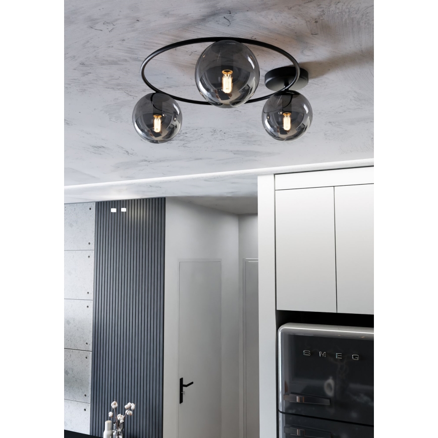 Stropné svietidlo SOPRA 3xE14/10W/230V čierna