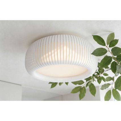 Stropné svietidlo STRIPES 2xE27/40W/230V pr. 55 cm biela/krémová