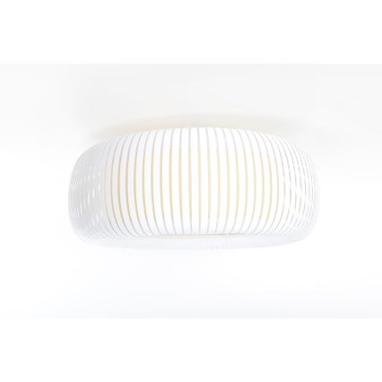 Stropné svietidlo STRIPES 2xE27/40W/230V pr. 55 cm biela/krémová