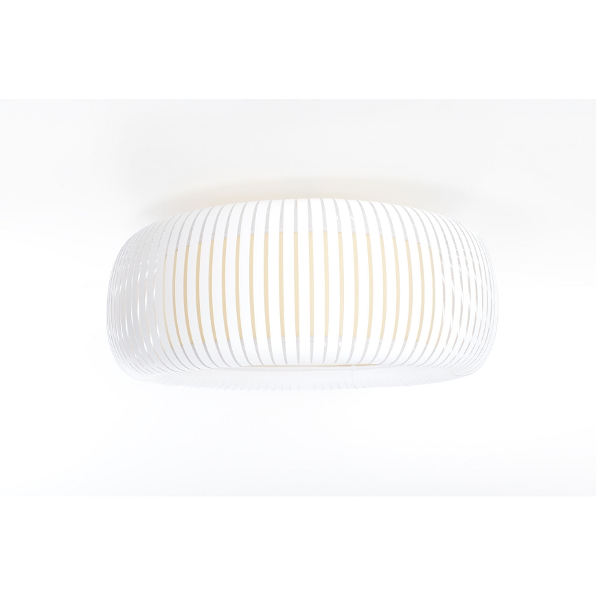 Stropné svietidlo STRIPES 2xE27/40W/230V pr. 55 cm biela/krémová