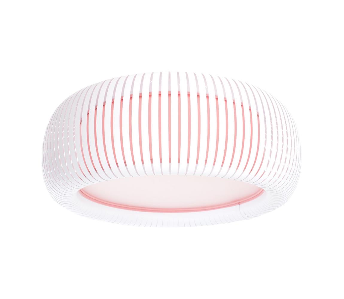 Stropné svietidlo STRIPES 2xE27/40W/230V priemer 55 cm biela/ružová OBL-090-003-40