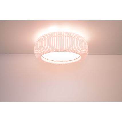 Stropné svietidlo STRIPES 2xE27/40W/230V priemer 55 cm biela/ružová