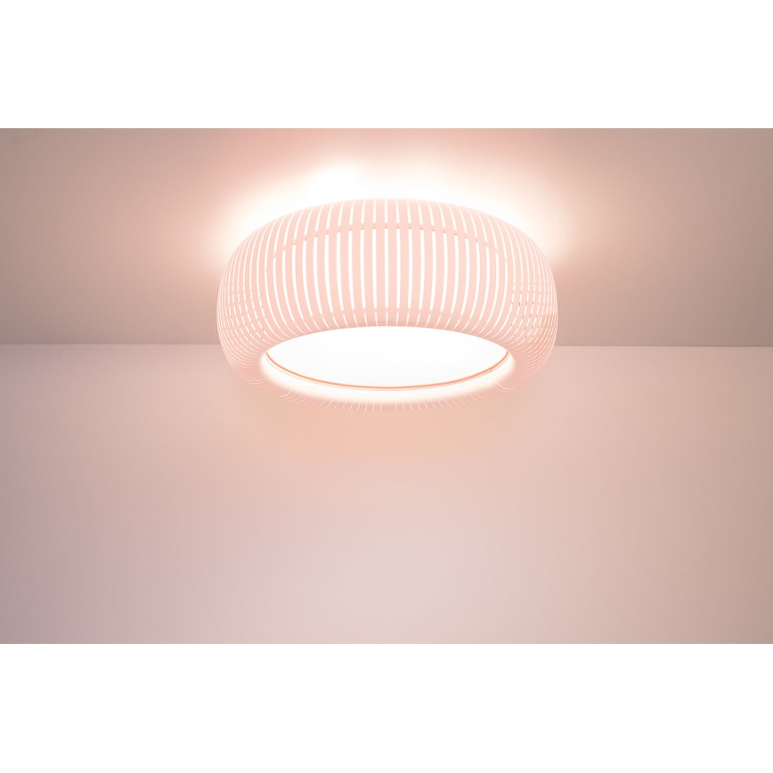 Stropné svietidlo STRIPES 2xE27/40W/230V priemer 55 cm biela/ružová