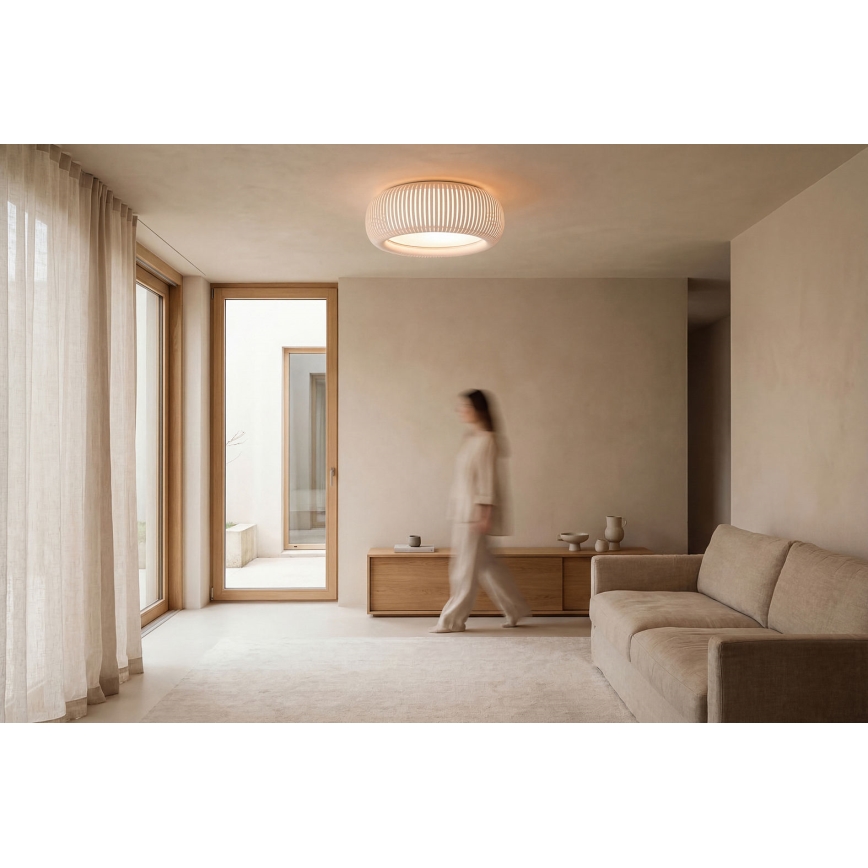 Stropné svietidlo STRIPES 2xE27/40W/230V priemer 55 cm biela/ružová