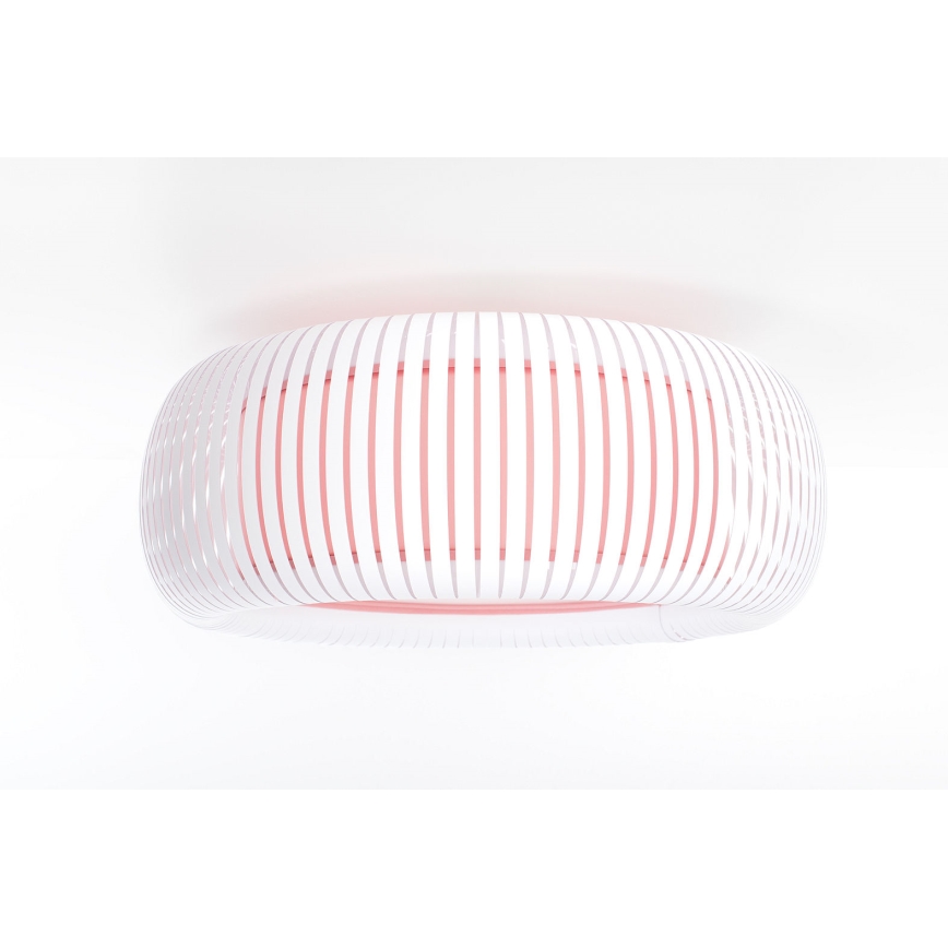 Stropné svietidlo STRIPES 2xE27/40W/230V priemer 55 cm biela/ružová