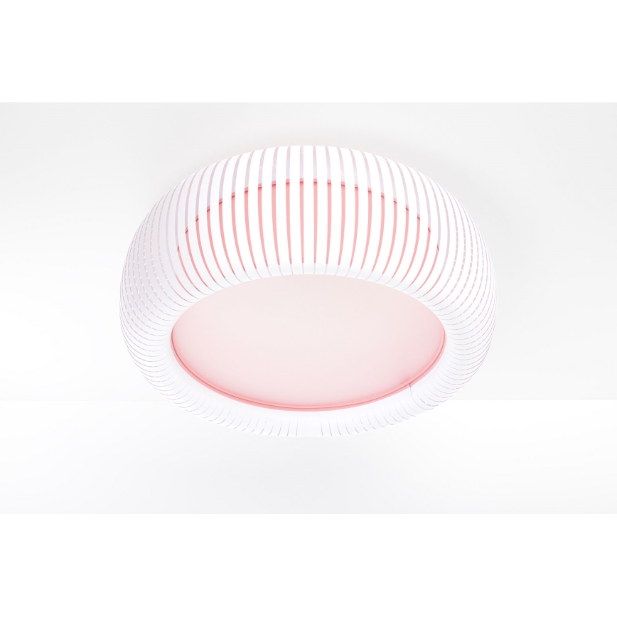 Stropné svietidlo STRIPES 2xE27/40W/230V priemer 55 cm biela/ružová