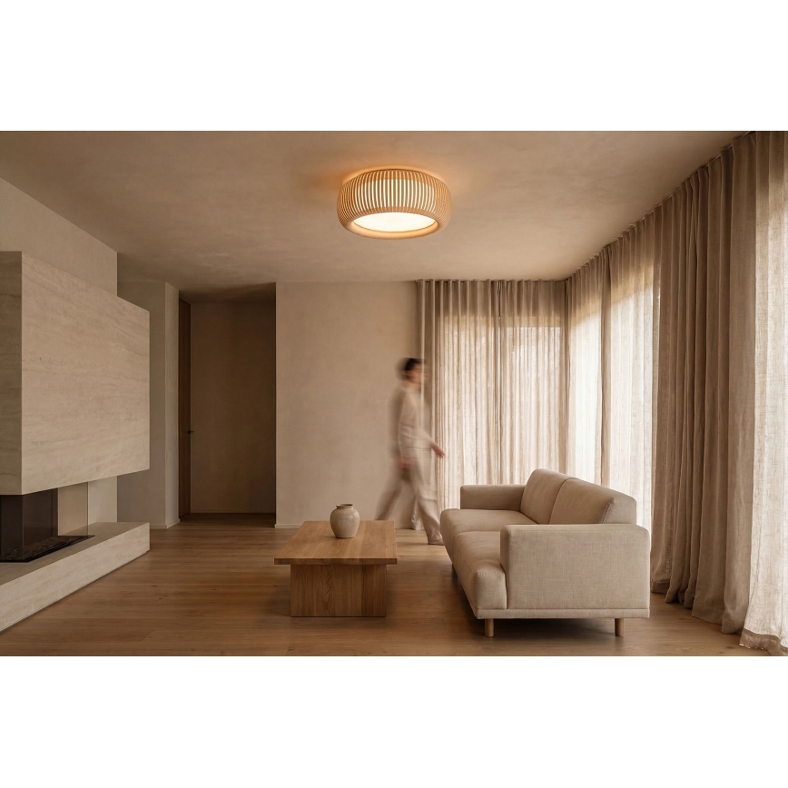Stropné svietidlo STRIPES 2xE27/40W/230V priemer 55 cm krémová/biela