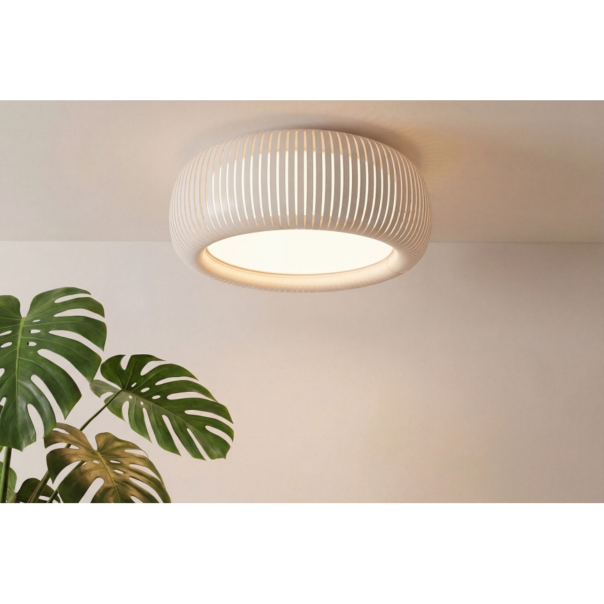 Stropné svietidlo STRIPES 2xE27/40W/230V priemer 55 cm krémová/biela