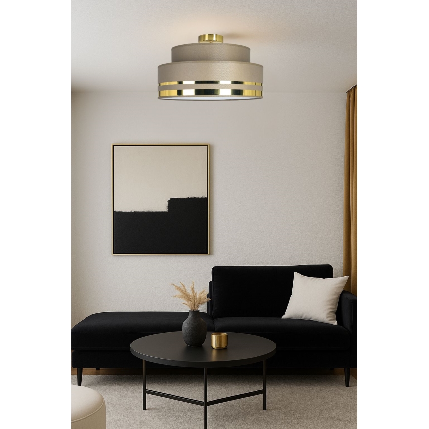 Stropné svietidlo TAMI 1xE27/60W/230V hnedá/zlatá