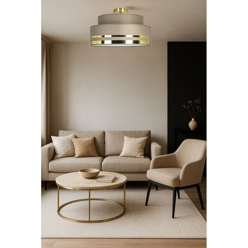 Stropné svietidlo TAMI 1xE27/60W/230V hnedá/zlatá