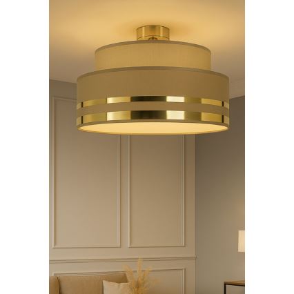 Stropné svietidlo TAMI 1xE27/60W/230V hnedá/zlatá