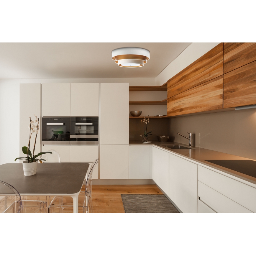 Stropné svietidlo TRINITI 2xE27/60W/230V biela/zlatá
