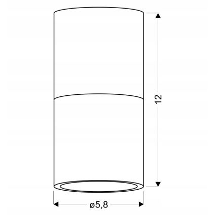 Stropné svietidlo TUBA 1xGU10/15W/230V