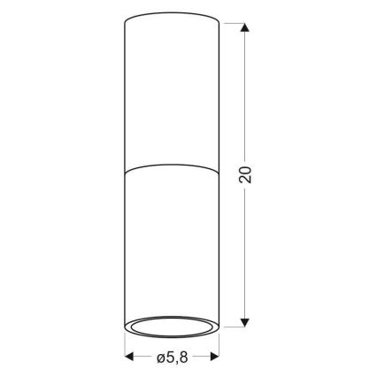 Stropné svietidlo TUBA 1xGU10/15W/230V