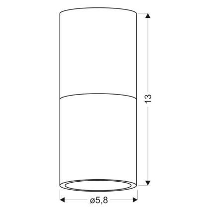 Stropné svietidlo TUBA 1xGU10/50W/230V biela