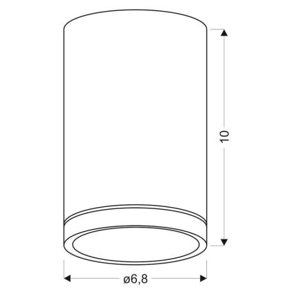 Stropné svietidlo TUBA GU10/15W/230V